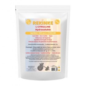 Pure L-citrulline hydrosoluble sachet de poudre de 300g REKINKE