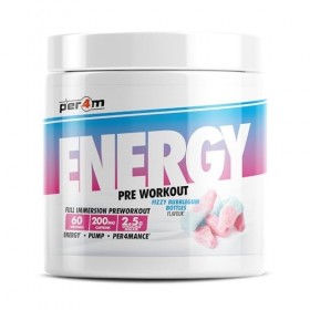 Per4m Energy Pre-Workout 60 Servings Bouteilles de chewing-gum pétillant - Pré-entraînement - Booster de pré-entraînement