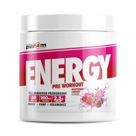 Per4m Energy Pre-Workout 60 Servings Framboise Cerise - Pré-entraînement - Booster de pré-entraînement