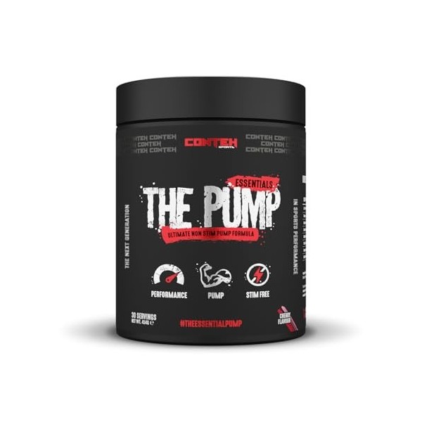 The Pump Poudre de pré-entraînement sans stimulant | Gamme Essentials | Formule intense et performance | 30 portions | Saveur...