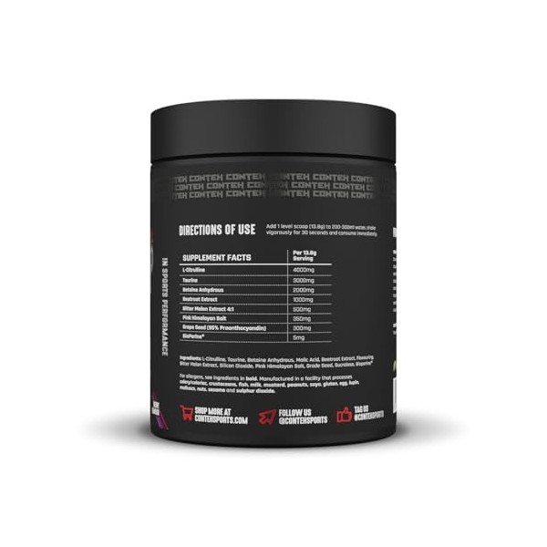 The Pump Poudre de pré-entraînement sans stimulant | Gamme Essentials | Formule intense et performance | 30 portions | Saveur...