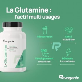 L-Glutamine 3000 MG | 100% Pure Glutamine Végétale | 1 à 3 mois de cure | Récupération Musculaire, Santé Intestinale et Immun