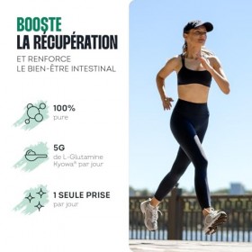 Impulse Nutrition - L-Glutamine Kyowa® - 100% Pure & Végétale - L-Glutamine en poudre - Complément alimentaire Récupération M