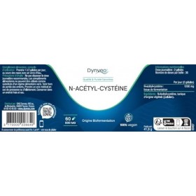 NAC N-Acétylcystéine pure - Précurseur Glutathion - Détoxification & Antioxydant - 600mg / 60 Gélules - Bio-Fermentation Natu