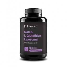 NAC avec L-Glutathion Liposomal – Formule Avancée avec N-Acétylcystéine et Glutathion à Haute Absorption – Gélules Végétales 