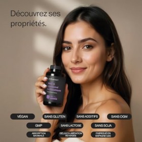 NAC avec L-Glutathion Liposomal – Formule Avancée avec N-Acétylcystéine et Glutathion à Haute Absorption – Gélules Végétales 
