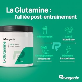 Glutamine | Récupération Musculaire, Santé Intestinale et Immunité | 250 g | Poudre 100% Pure de L-Glutamine | 50 Portions de