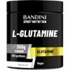 Bandini® L-Glutamine pure en poudre 300g, Acide aminé essentiel pour Gym et Sport de Haute Intensité, Goût neutre, Hautement 
