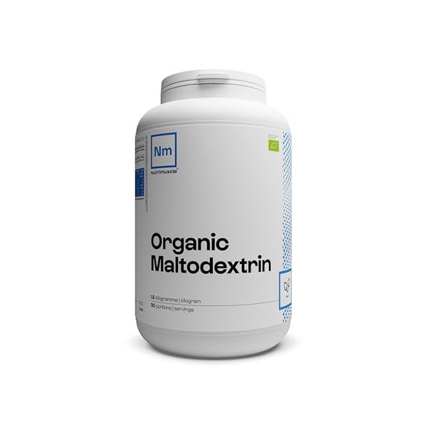 Nutrimuscle - Maltodextrine biologique - 1,5kg - Goût Neutre - Boisson énergétique - Entraînement et Récupération - Endurance