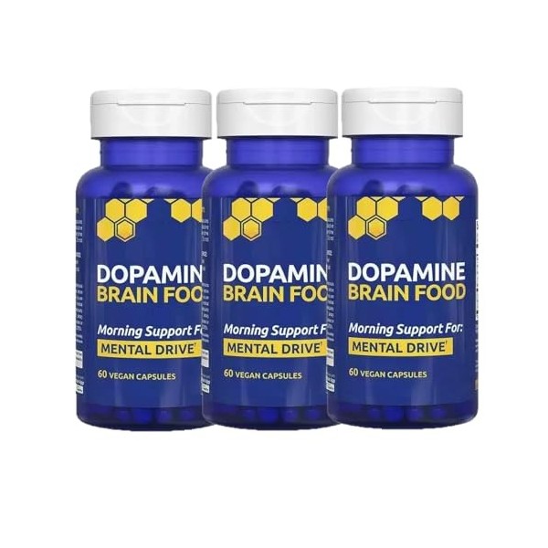 Aliment Cérébral Dopamine, Convient pour la Concentration et la Motivation Mentale,1pc L-Glutamine