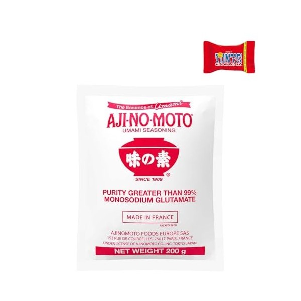 AJINOMOTO - Glutamate monosodique, 1 x 200 g , glutamate monosodique MSG , exhausteur de goût de qualité supérieure pour cu