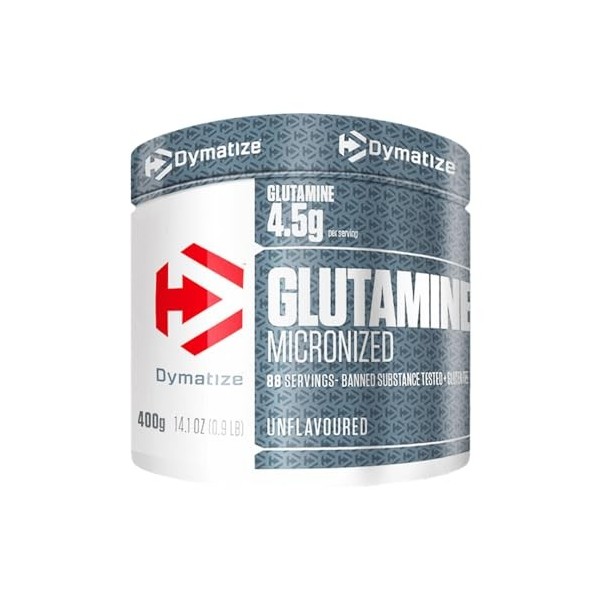 Dymatize Glutamine Micronized Unflavoured Powder 400g - Acide aminé - glutamine