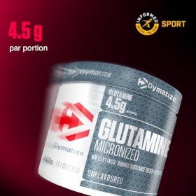 Dymatize Glutamine Micronized Unflavoured Powder 400g - Acide aminé - glutamine