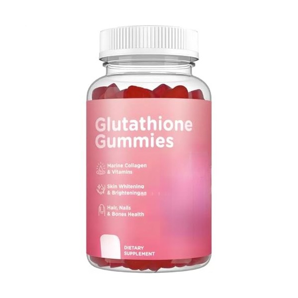 Gummies au glutathion, réduisent les rides et anti-âge, soutiennent la santé des cheveux, de la peau, des ongles et des os, c