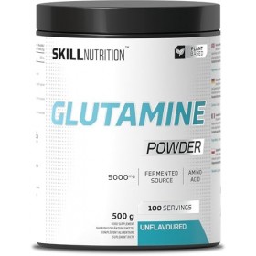 SKILL Glutamine - Poudre de L-Glutamine de haute qualité | Favorise la régénération et la reconstruction musculaire | Sans su