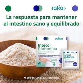 SAKAI INTECOL GLUTAMINA 15sbrs. – supplément conditionné en sachets pour boisson à mélanger, pratique à mélanger avec de l’ea