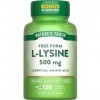 Natures Truth L-Lysine 500mg | 130 gélules | Forme libre | Acide aminé essentiel | Supplément sans OGM et sans gluten