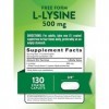 Natures Truth L-Lysine 500mg | 130 gélules | Forme libre | Acide aminé essentiel | Supplément sans OGM et sans gluten