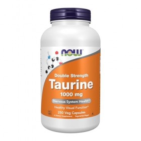 NOW Foods Taurine, 1000mg Double Strength - 250 vcaps