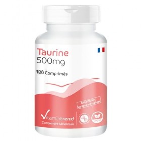 Taurine 500mg - Végan - ! POUR 6 MOIS ! - Boite de 180 comprimés | Vitamintrend®