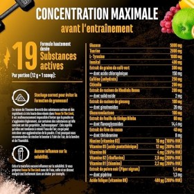 Focus to the Limit - Pre Workout hautement dosé avec L-Tyrosine + Taurine + Inositol + Extrait de Ginkgo + Citicoline + Rhodi