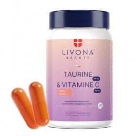 LIVONA BEAUTY Complexe Energie | Clareté | Mental | Résitance : Taurine 400mg, Caféine 193mg, Guanara 60mg - Sans gluten ni O