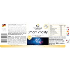 Smart Vitality - Complexe avec acide folique, taurine, Bacopa Monnieri, lycopode, phospholipide & Q10-120 gélules - fortement