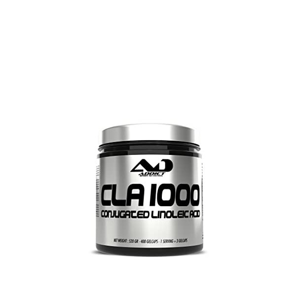CLA 1000 mg - Acide Linoléique Conjugué CLA - Brûleur de Graisse Naturel - Format 400 Capsules - Cla Bruleur de Graisse - V