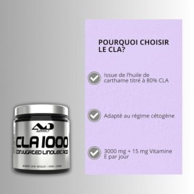 CLA 1000 mg - Acide Linoléique Conjugué CLA - Brûleur de Graisse Naturel - Format 400 Capsules - Cla Bruleur de Graisse - V