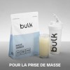 Bulk Complete Mass Gainer | Vanille | 1kg | 45g de protéines et 5g de BCAA par portion | Gain de masse hypercalorique | Facil...
