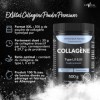 Poudre de collagène 500 g – Peptides dhydrolysat de collagène bioactif, poudre de protéines neutre, goût de collagène de typ