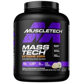 MuscleTech Extreme 2000 Mass-Gainer Proteinpulver, Muscle-Builder Molkenproteinpulver, Protein + Kreatin + Kohlenhydrate, Max