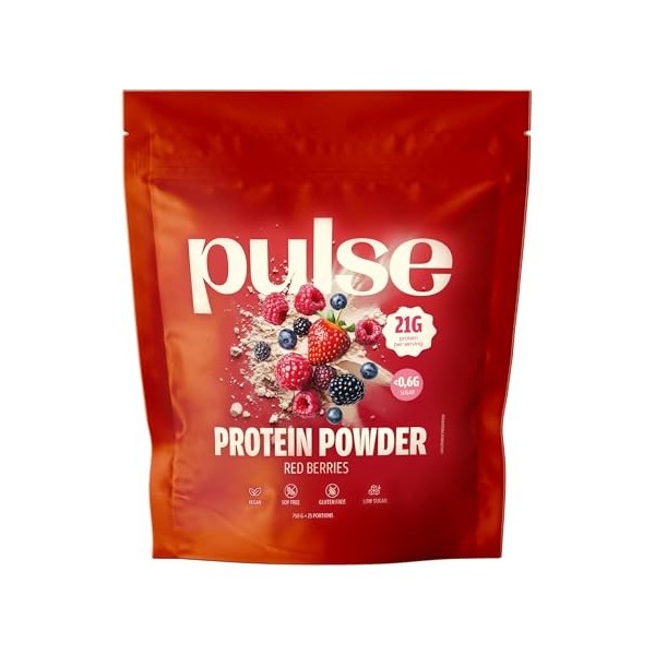 Pulse Protein – Poudre protéinée végétale Vanille 750g – Sans Lactose, Sans Gluten, Sans Sucres Raffinés – Source de Fibres -...