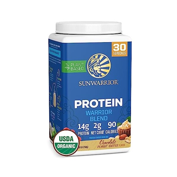 Sunwarrior Warrior Blend Mélange de Protéines Chocolat 750 g Mélange de protéines