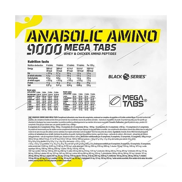Olimp Sport Nutrition Anabolic Amino 9000 300 Unités