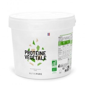 Nutripure | Protéine Vegan Bio | Neutre | Complément Alimentaire Sport & Musculation | Protéine Végétale de Pois et de Riz, B