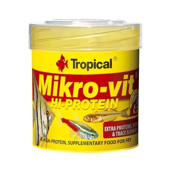 MIKROVIT Hi-Protein 50ml / 32g - Nourriture Riche en protéines pour alevins