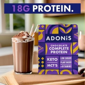ADONiS Keto Shake Vanille Protein Shake - Saveur crémeuse de vanille - Faible teneur en glucides - Poudre de protéines de qua