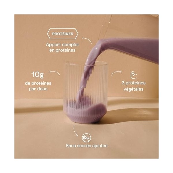 Jolly mama! Purple Power | Poudre de Protéines Végétales Bio | Açaï et Myrtille | Compatible Grossesse & Allaitement | 100% d