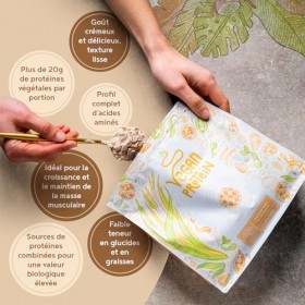 Vegan Proteine en Poudre [1.2 kg] | Cookie Dough | 21g Protein | Soja, Riz, Pois, Graines de Tournesol | Pre/Post Workout Pro...