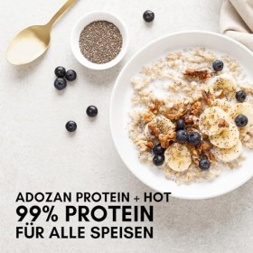 Adozan Protein+Hot : Poudre de protéine | Sachet de 1000g | Poudre de protéine sans goût pour lalimentation, la pâtisserie, 