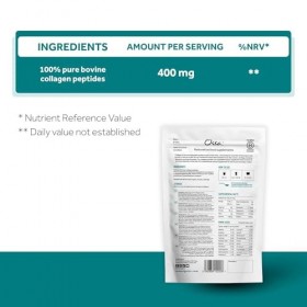 Poudre de peptides de collagène certifié Ossa 400 g – Supplément pour femmes et hommes, protéine de collagène bovin hydrolysé
