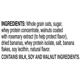 Quaker Instant Oatmeal Protein Banana Nut Flavor 6 Count, 12.9oz Box Pack of 2 