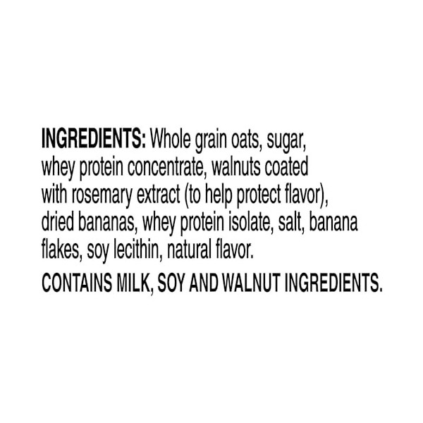 Quaker Instant Oatmeal Protein Banana Nut Flavor 6 Count, 12.9oz Box Pack of 2 