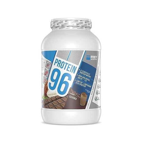 FREY Nutrition Protéine 96 Chocolat 2300 g Mélange de protéines