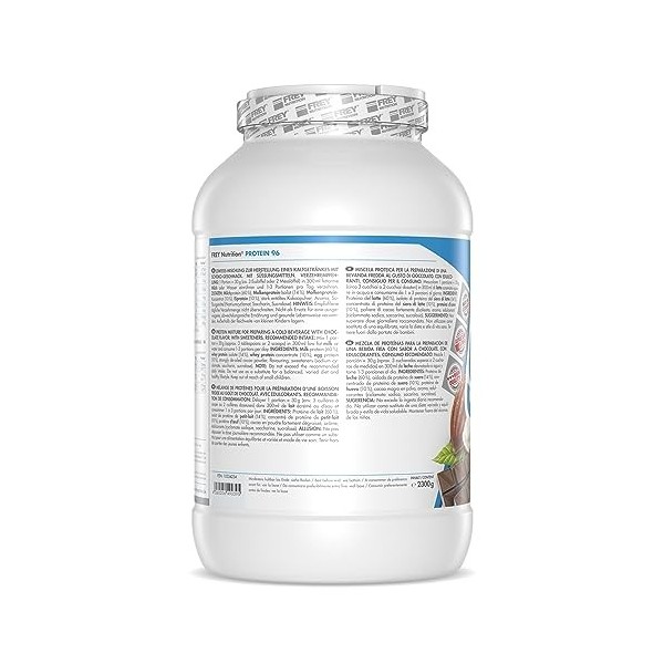 FREY Nutrition Protéine 96 Chocolat 2300 g Mélange de protéines