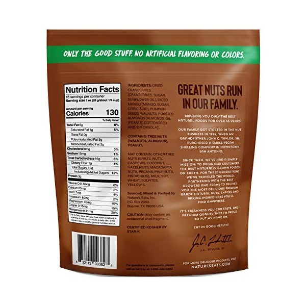 Natures Eats Nuts for Energy Mega Trail Mix, Oz Assortiment de 473,6 g