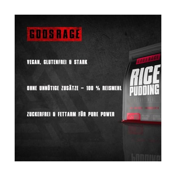 GODSRAGE Rice Pudding Instant Meal 3000 g – préparation rapide – consistance crémeuse, sans additifs artificiels – Fabriqué