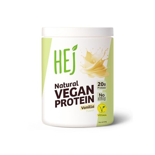 HEJ Poudre de protéines végétaliennes - Poudre de protéines de riz et de pois - Pour le développement musculaire et le fitnes