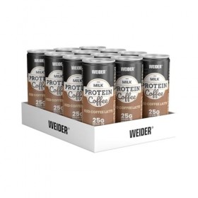 Weider Milk Protein Shake 12x250ml Café glacé au lait - Protéines - Protéines RTD